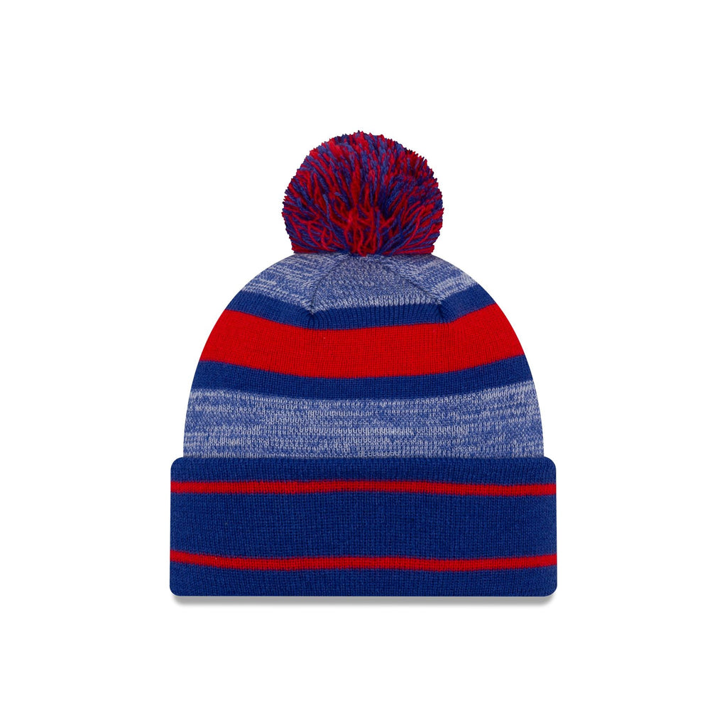 Buffalo Bills Team Stripes Pom Knit Hat