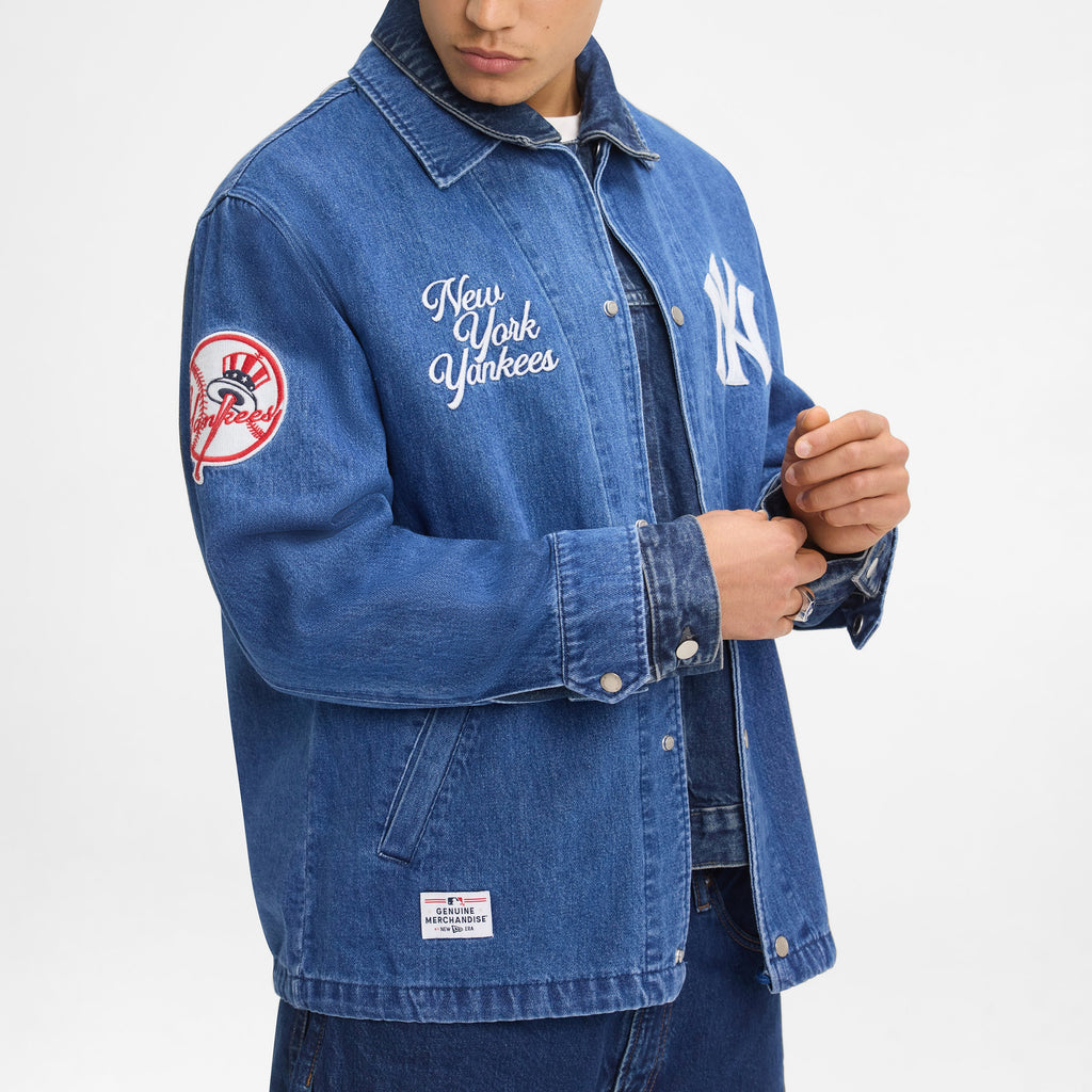 New York Yankees Denim Coach's Jacket