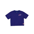 Buffalo Bills Throwback Women's Cropped Pinstripe T-Shirt