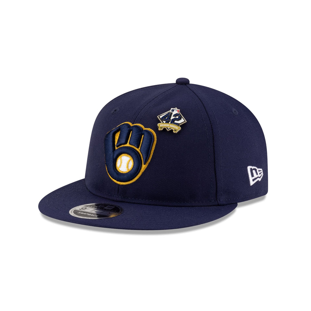 Milwaukee Brewers Jackie Robinson Day 2025 Retro Crown 9FIFTY Snapback Hat