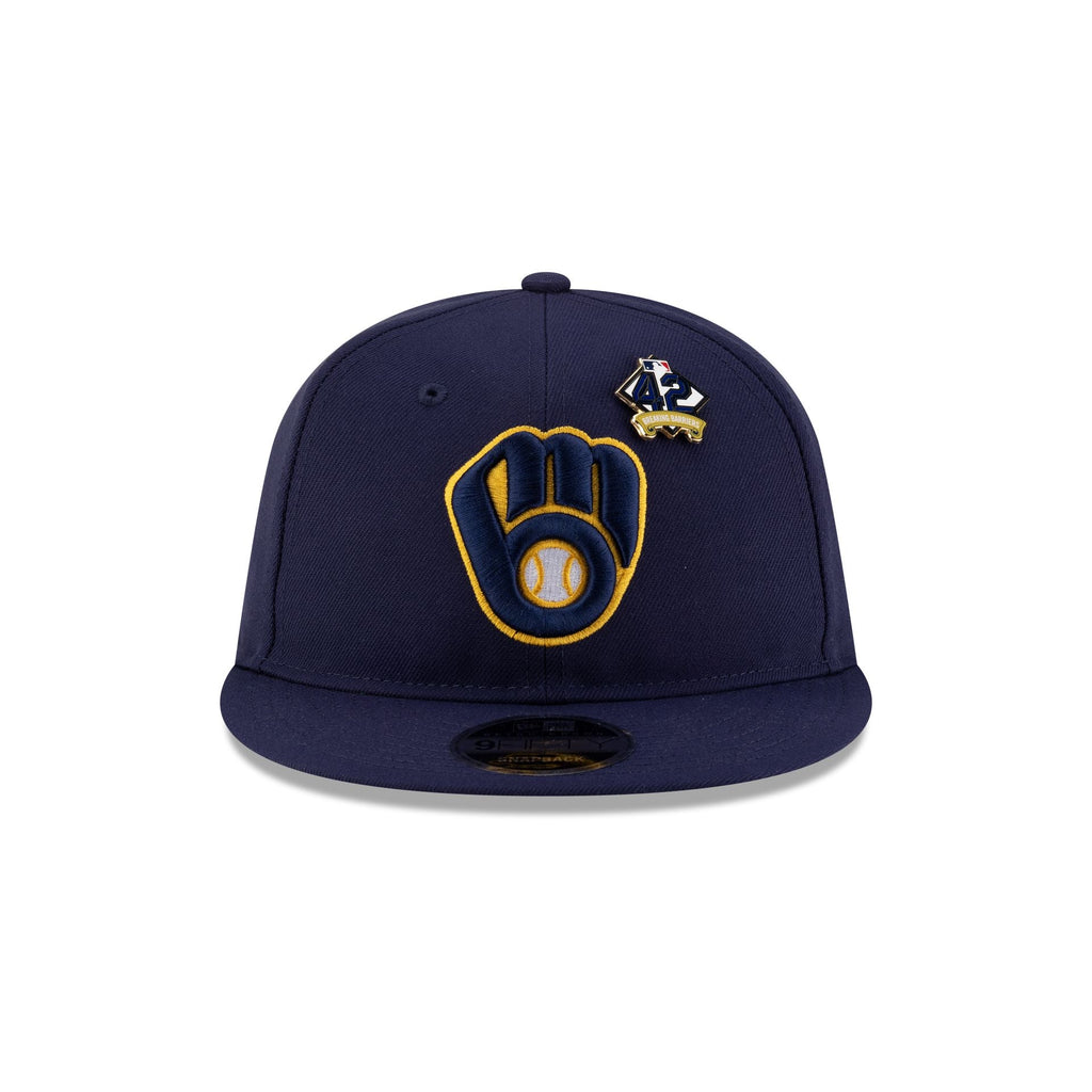 Milwaukee Brewers Jackie Robinson Day 2025 Retro Crown 9FIFTY Snapback Hat