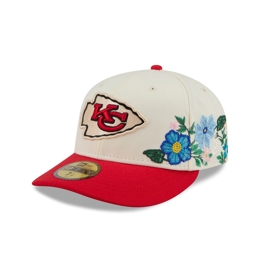 Kansas City Chiefs Tonal Florals White 59FIFTY Fitted Hat