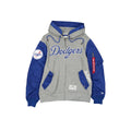 Alpha Industries x Los Angeles Dodgers Gray MA-1 Full Zip Fleece Jacket