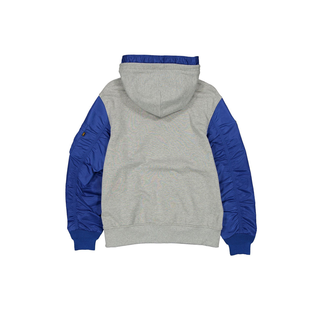 Alpha Industries x Los Angeles Dodgers Gray MA-1 Full Zip Fleece Jacket