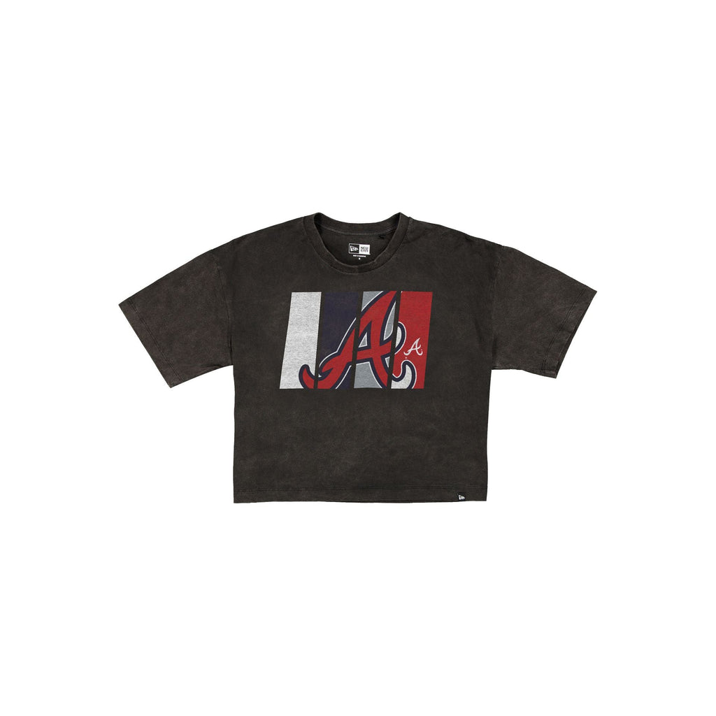 Atlanta Braves Sport Night Black Cropped Women's T-Shirt