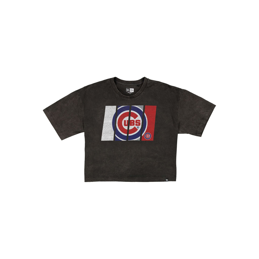 Chicago Cubs Sport Night Black Cropped Women's T-Shirt