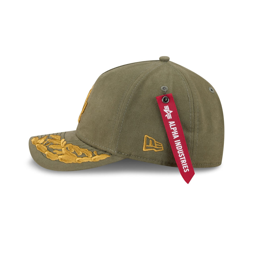 Alpha Industries x Los Angeles Dodgers Olive Green 9FORTY M-Crown A-Frame Snapback Hat