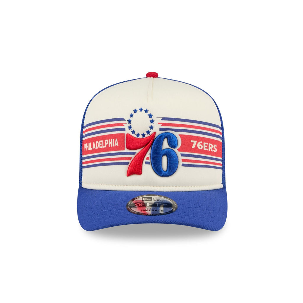 Philadelphia 76ers Banner 9FIFTY A-Frame Trucker Hat