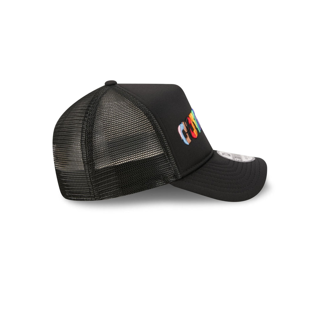 Dallas Cowboys Rainbow Wordmark 9FORTY A-Frame Trucker Hat
