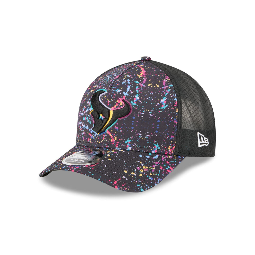 Houston Texans 2025 Crucial Catch 9FORTY M-Crown A-Frame Trucker Hat