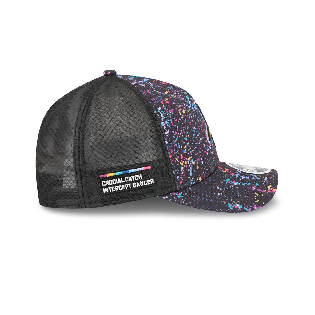 Minnesota Vikings 2025 Crucial Catch 9FORTY M-Crown A-Frame Trucker Hat