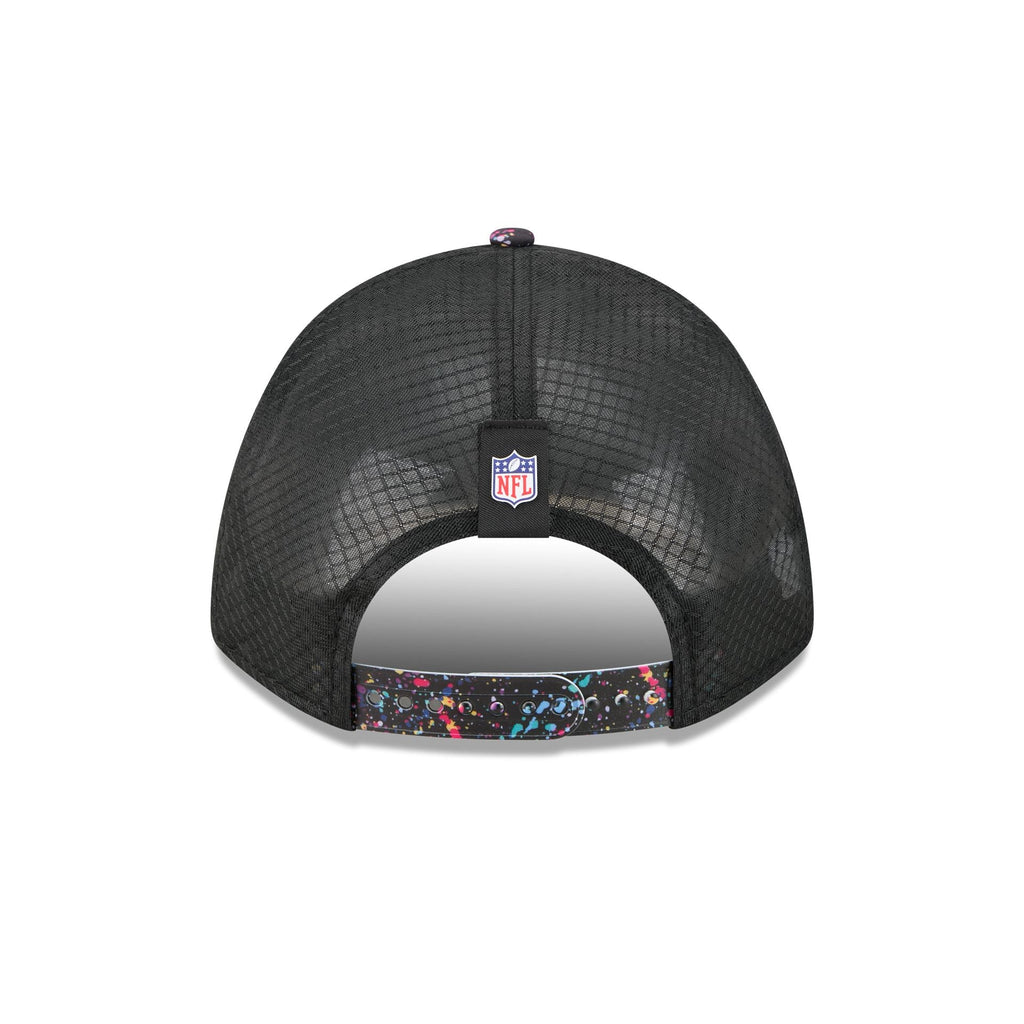 New England Patriots 2025 Crucial Catch 9FORTY M-Crown A-Frame Trucker Hat