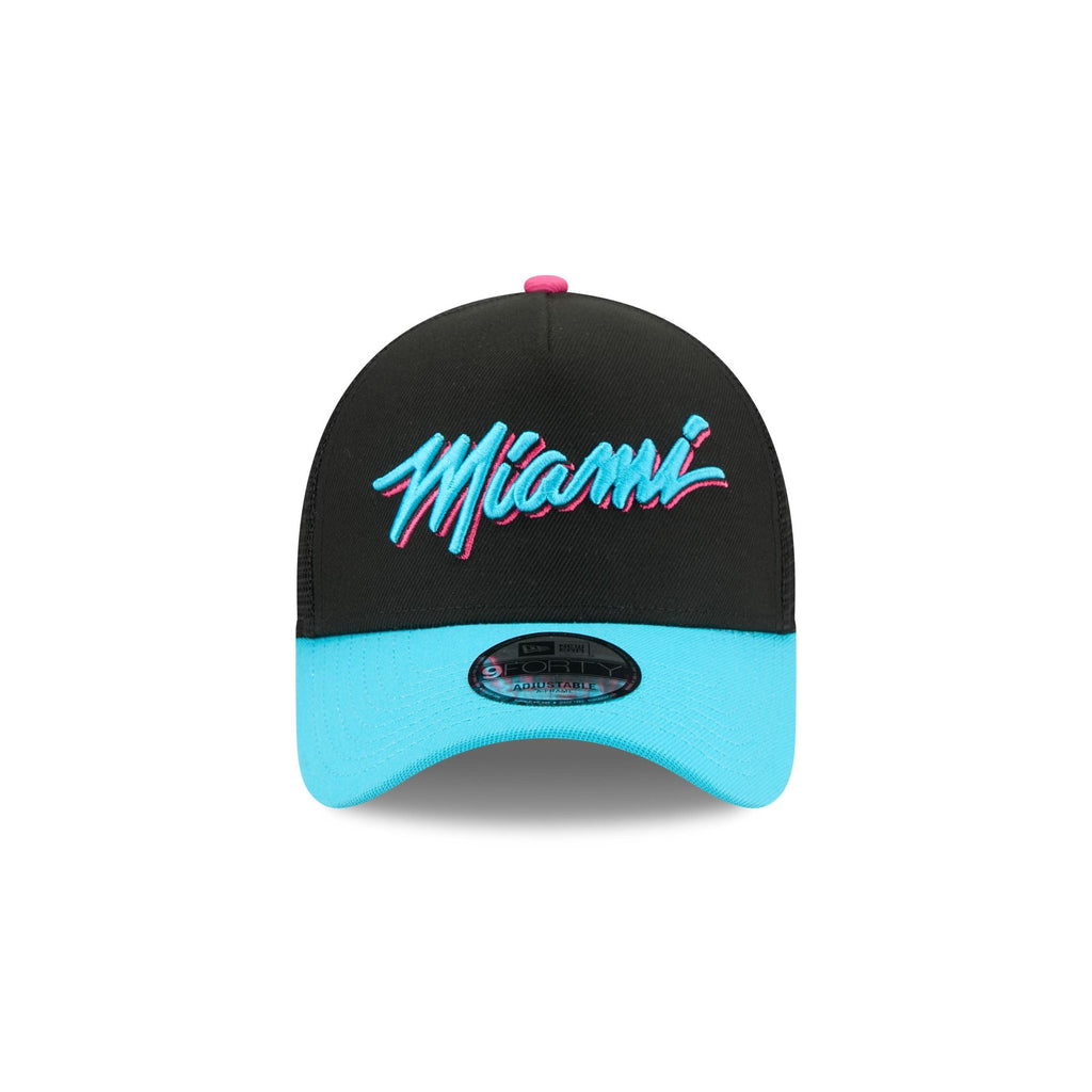 Miami Heat 2025 City Edition 9FORTY A-Frame Trucker Hat