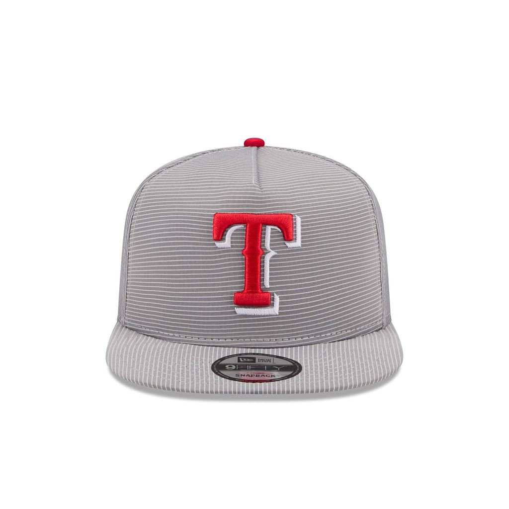 Texas Rangers Pinstripe Ripstop 9FIFTY A-Frame Snapback Hat