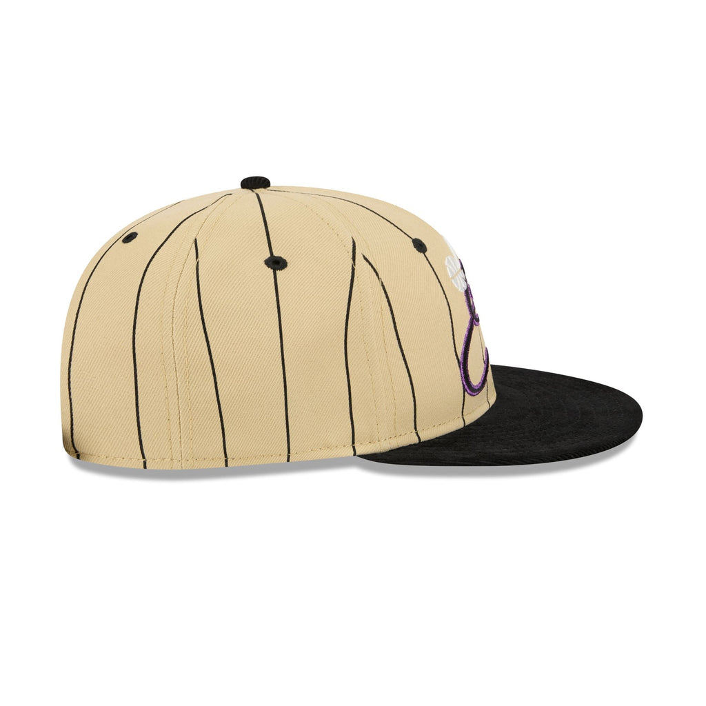 Utah Jazz Pinstripe Script Retro Crown 9FIFTY Adjustable Hat