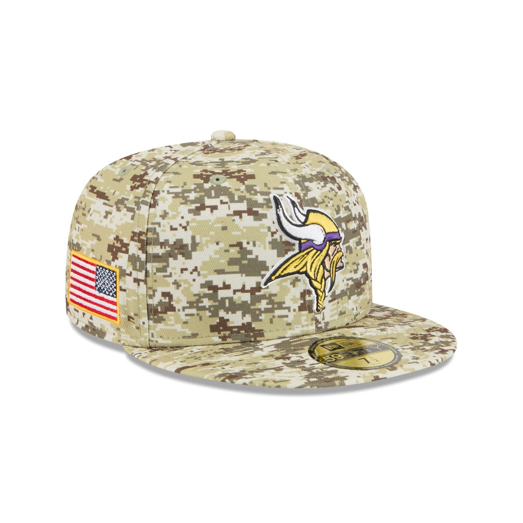 Minnesota Vikings 2025 Salute to Service Fan Gear 59FIFTY Fitted Hat