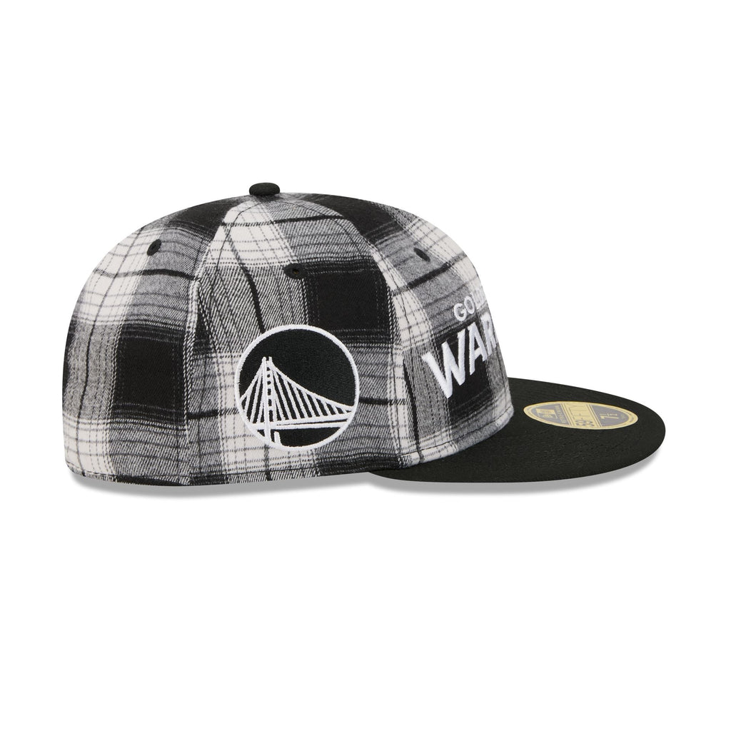 Golden State Warriors Grunge Plaid Retro Crown 59FIFTY Fitted Hat