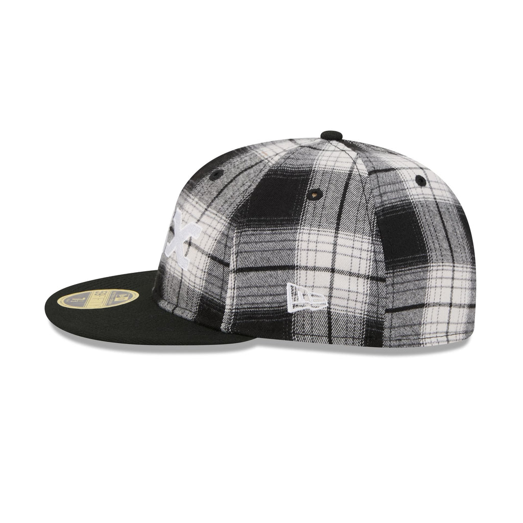 Chicago White Sox Grunge Plaid Retro Crown 59FIFTY Fitted Hat