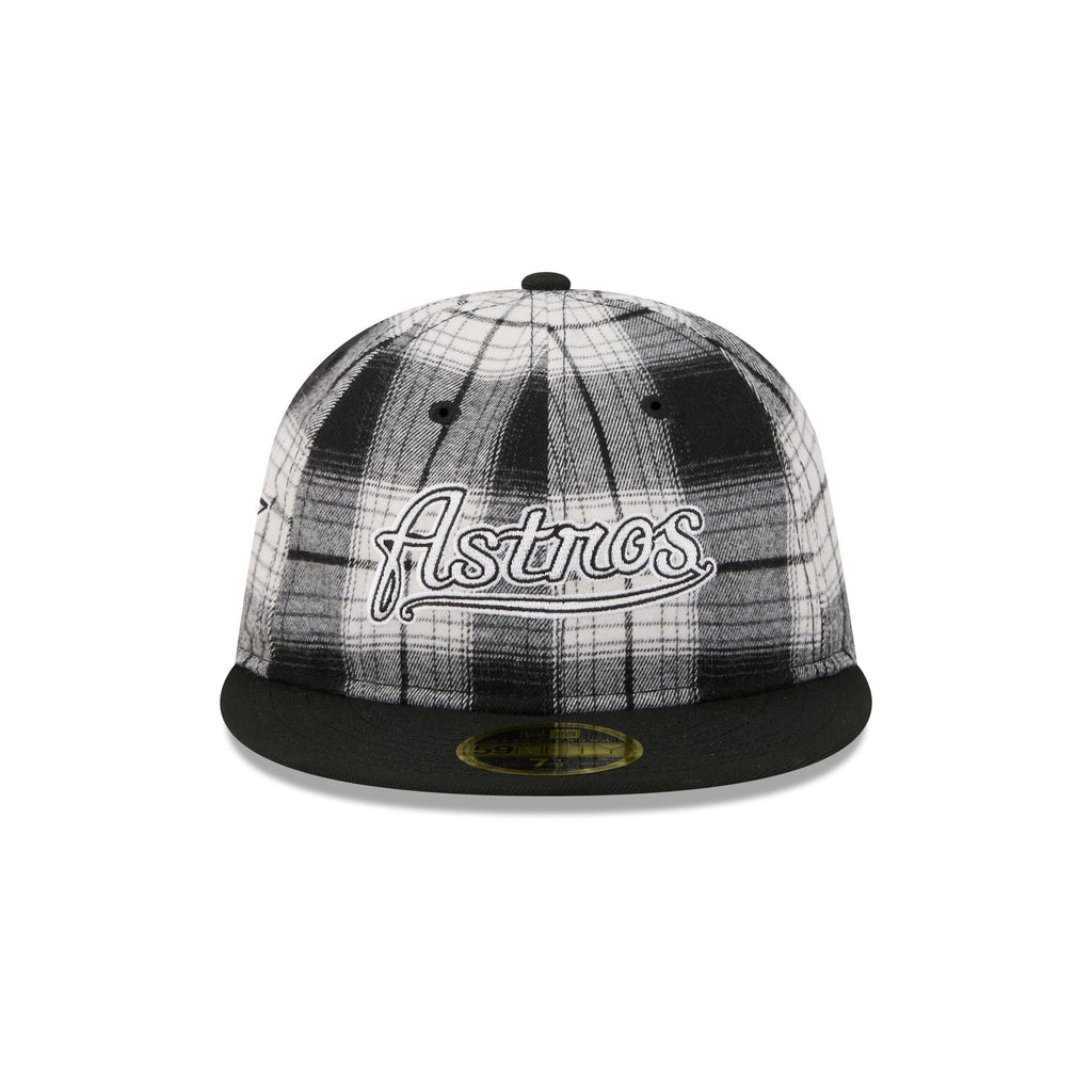 Houston Astros Grunge Plaid Retro Crown 59FIFTY Fitted Hat