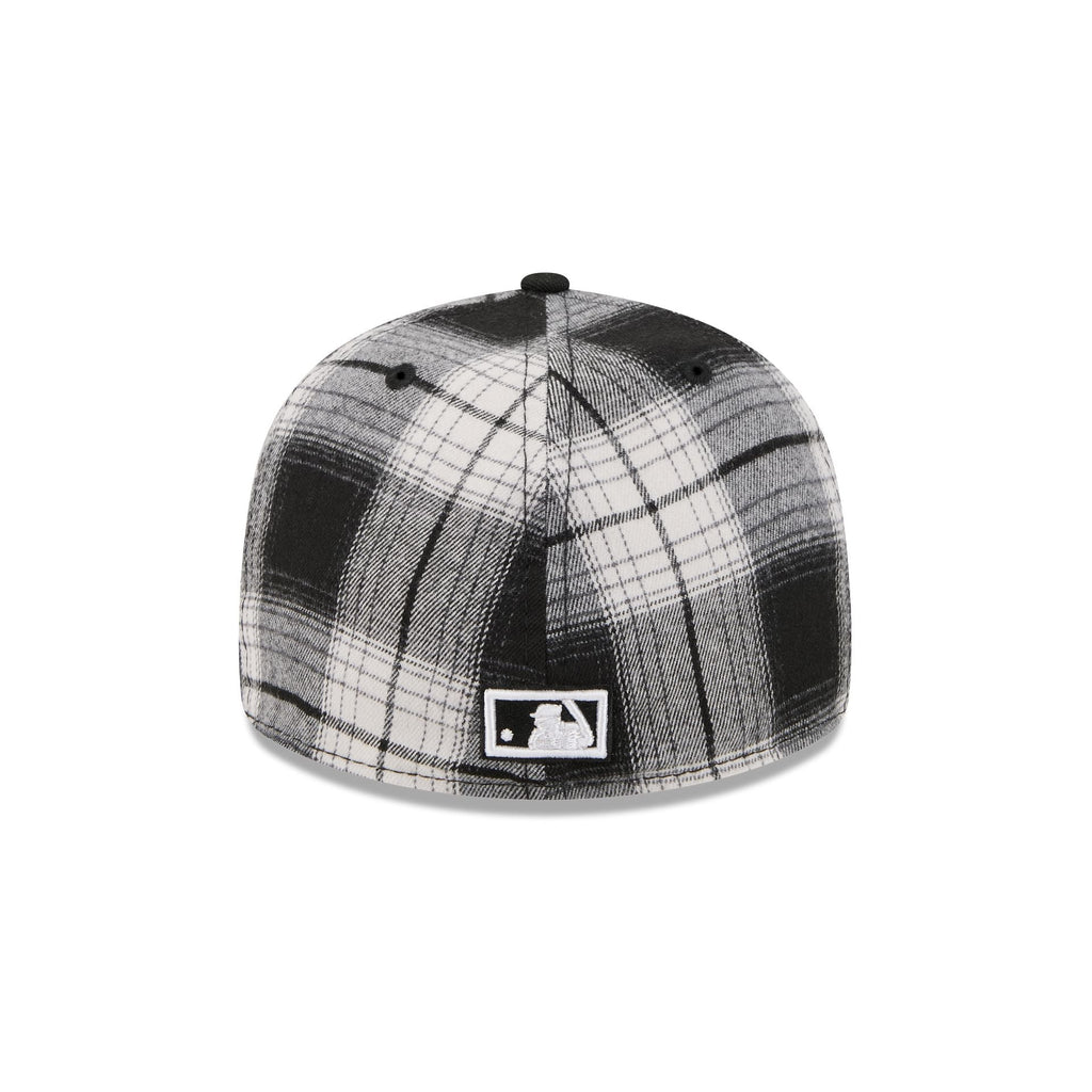 Houston Astros Grunge Plaid Retro Crown 59FIFTY Fitted Hat