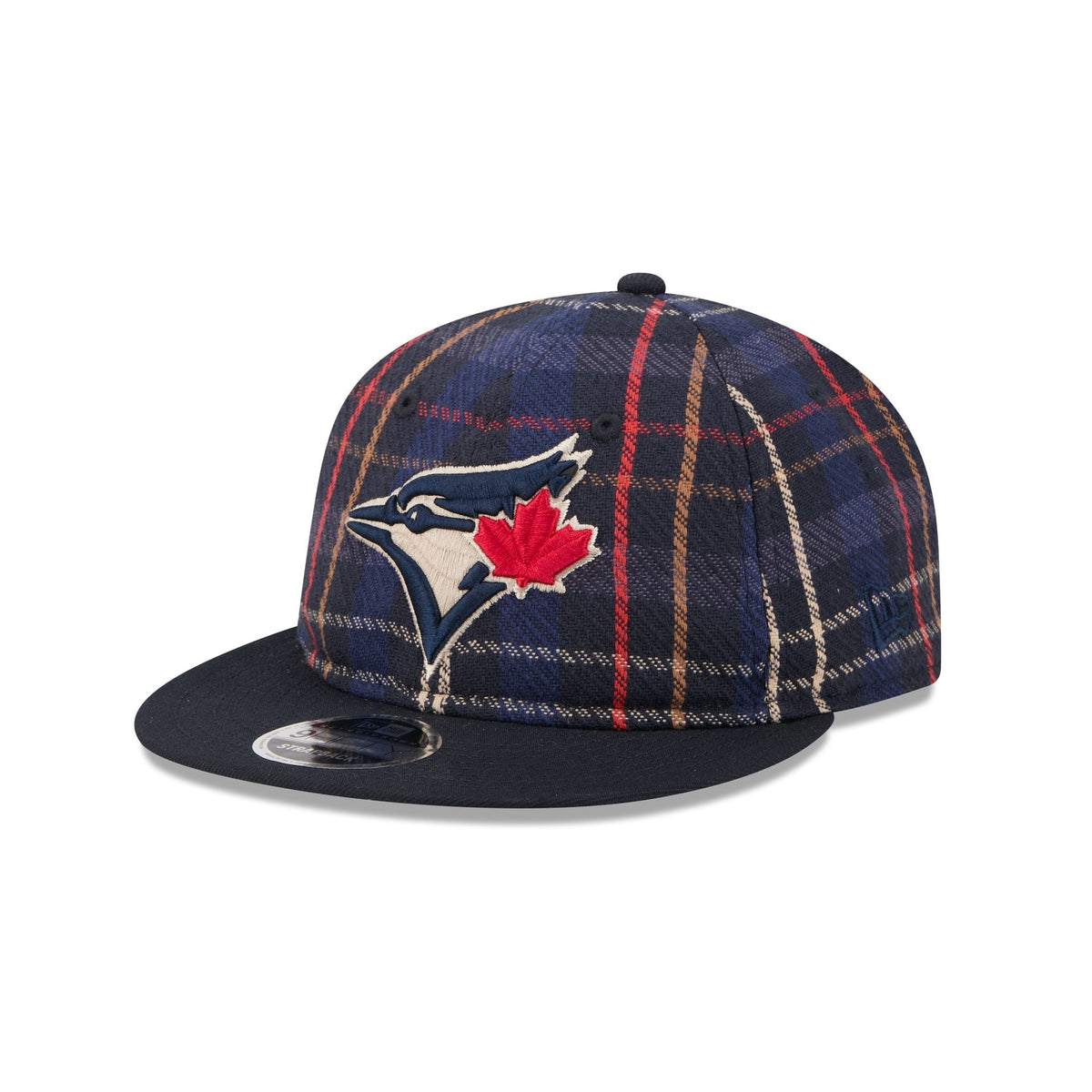 Toronto Blue Jays Grunge Plaid Retro Crown 9FIFTY Adjustable Hat