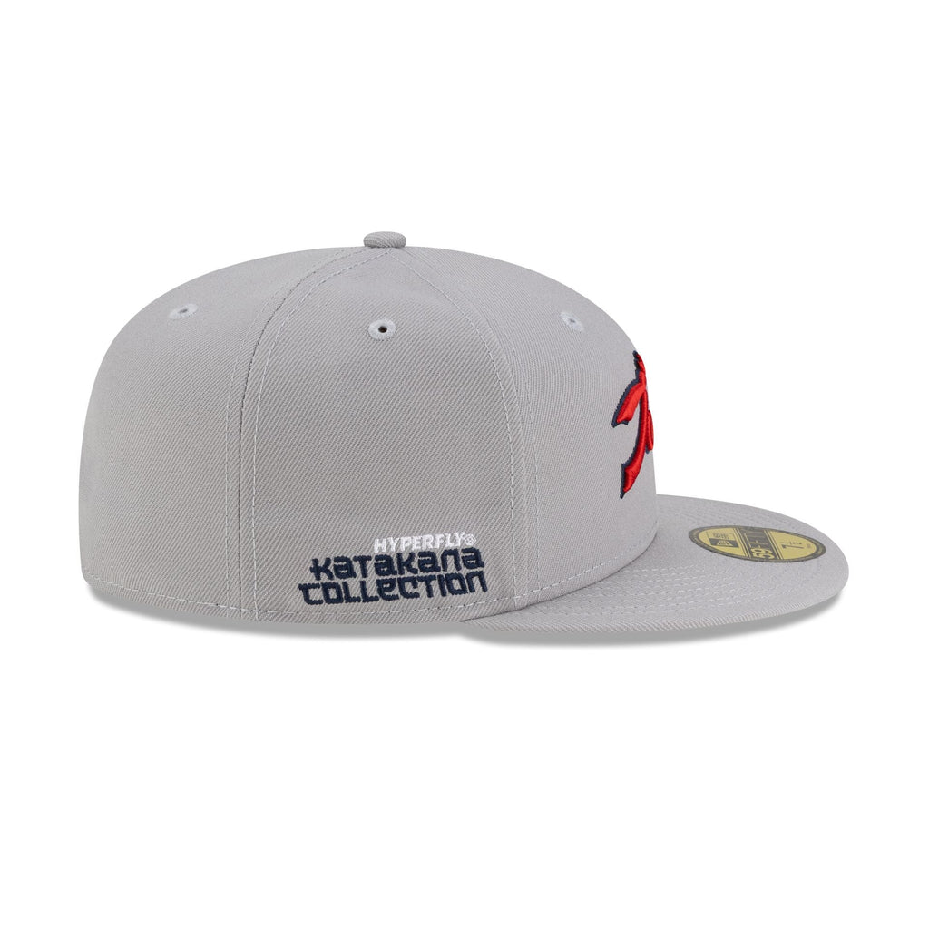 Hyperfly Katakana x Atlanta Braves Gray 59FIFTY Fitted Hat