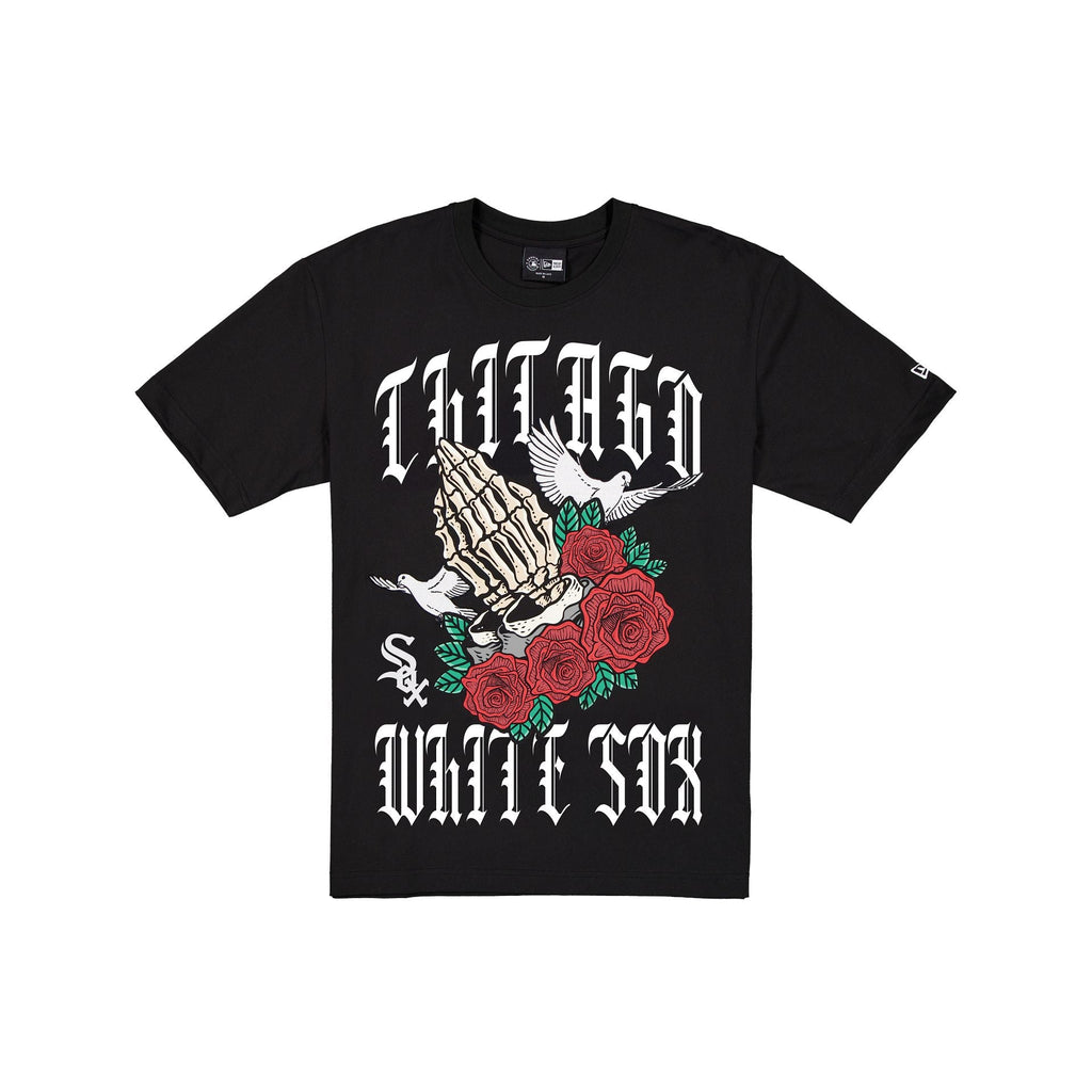 Chicago White Sox Gothic Bloom Black T-Shirt