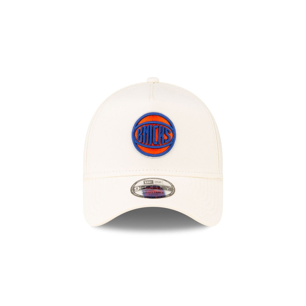 Malbon x New York Knicks Chrome White 9FORTY A-Frame Snapback Hat