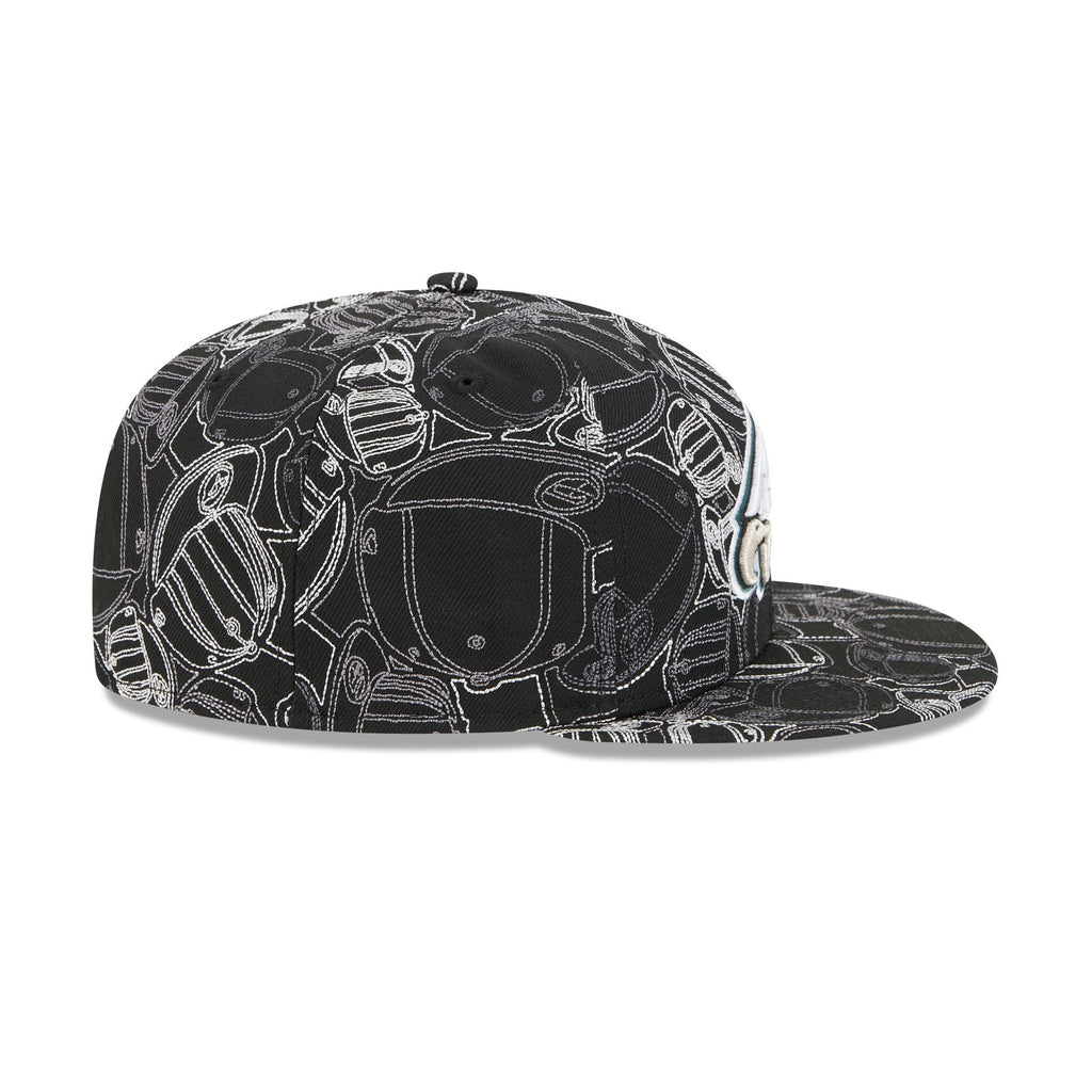 Philadelphia Eagles Cap Scramble 59FIFTY Fitted Hat