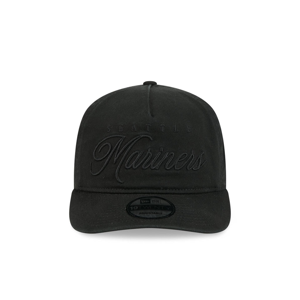 Seattle Mariners All Black Scripted 19TWENTY Adjustable Hat