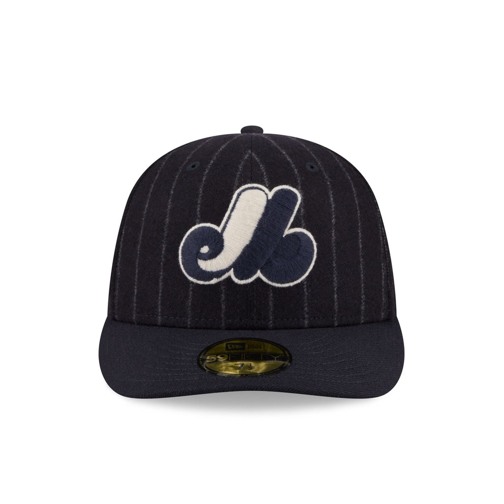 Montreal Expos Pinstripe Merino & Cashmere Moon 59FIFTY Fitted Hat