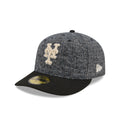 New York Mets Three Looms Tweedy Cotton Black 59FIFTY Fitted Hat
