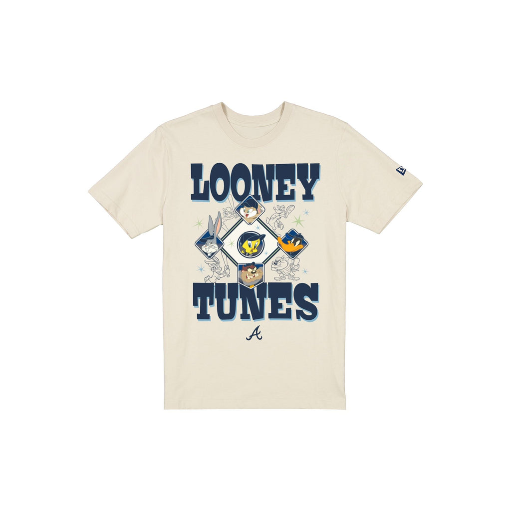 Atlanta Braves Looney Tunes Diamond Chrome White T-Shirt