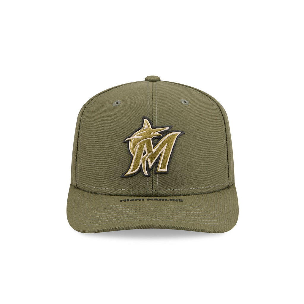 Miami Marlins Armed Forces Day 2026 9SEVENTY Stretch-Snap Hat