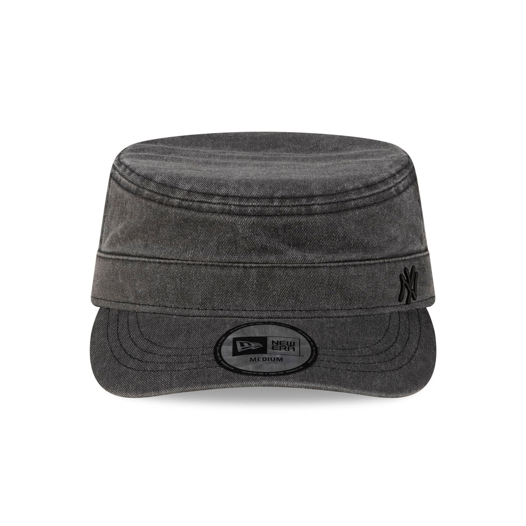New York Yankees Pigment Dye Black Military Cap