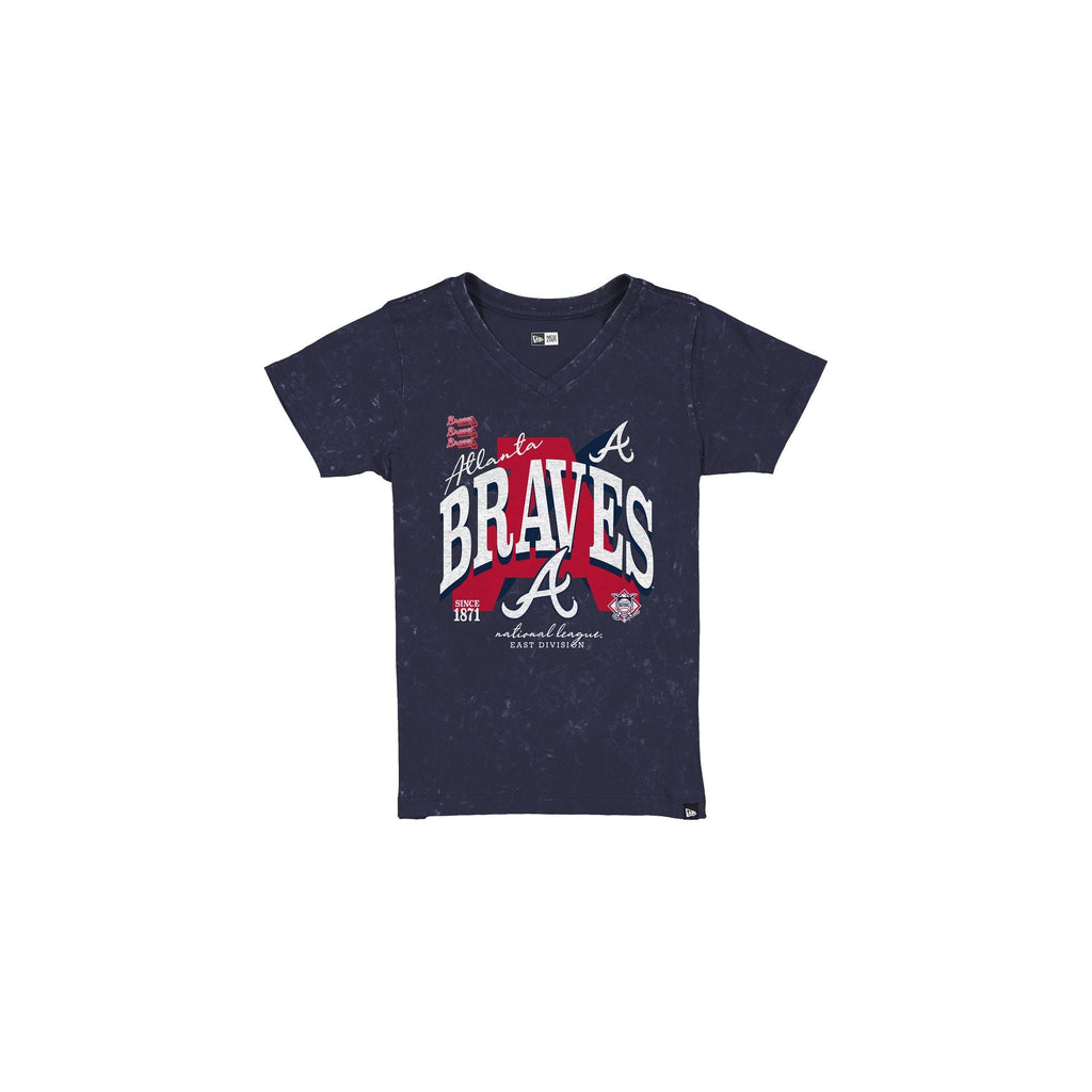 Atlanta Braves Girls Washed T-Shirt