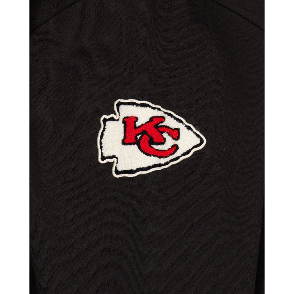 Kansas City Chiefs Throwback Boucle Black Crewneck