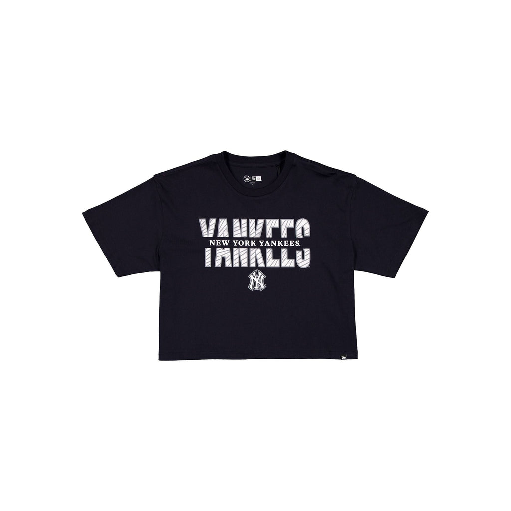 New York Yankees Women's Cropped Split T-Shirt