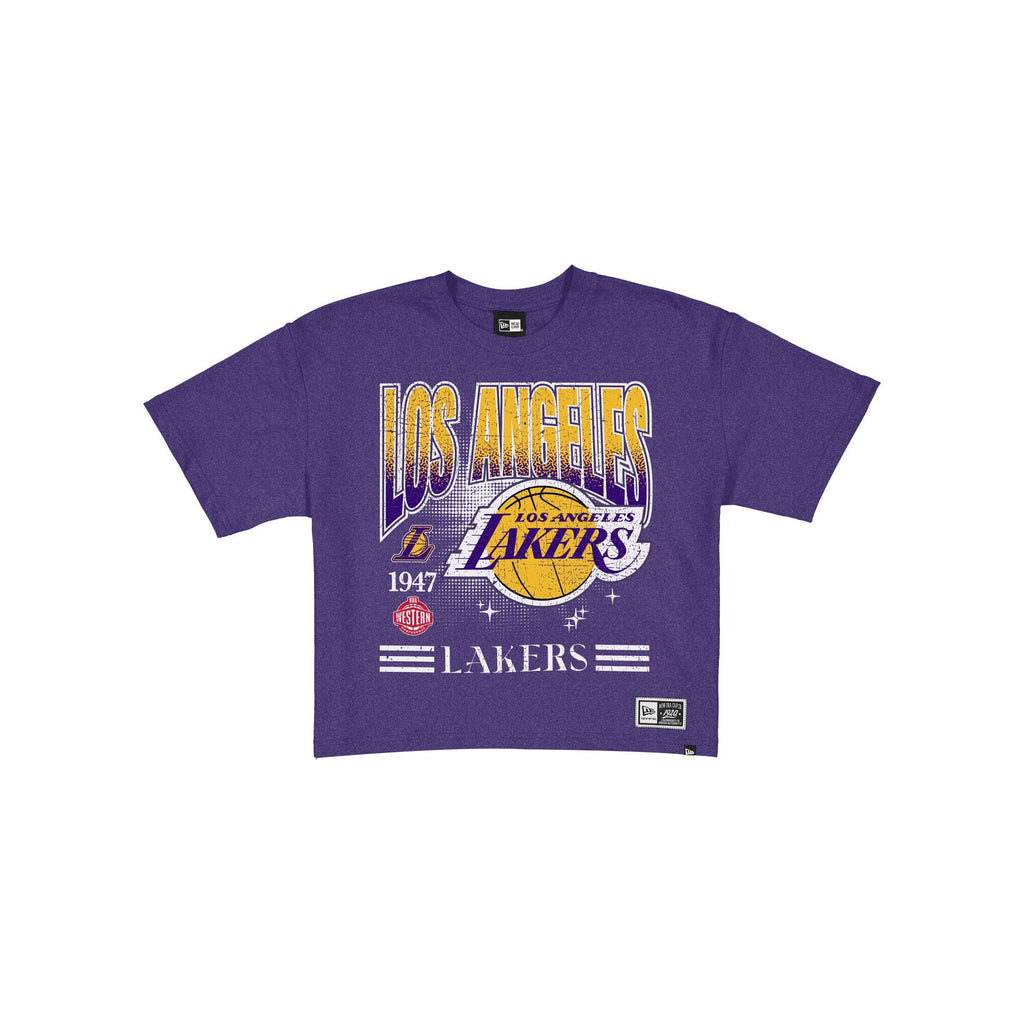 Los Angeles Lakers Women's Throwback Cropped Graphic T-Shirt