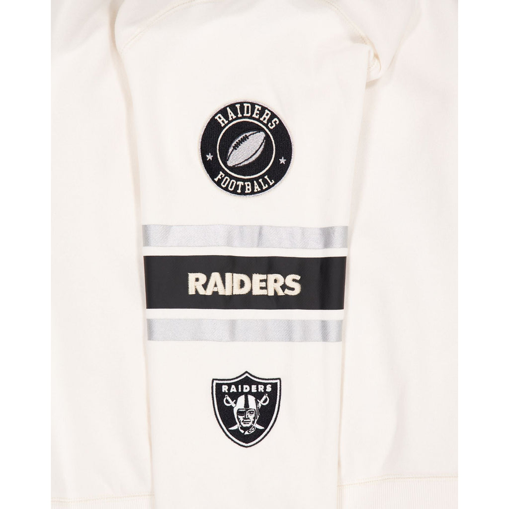 Las Vegas Raiders Women's Chrome White Varsity Crewneck
