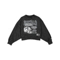 Buffalo Bills Women's Throwback Cropped Washed Black Crewneck