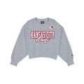 Kansas City Chiefs Women's Heather Gray Glitter Crewneck