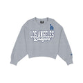 Los Angeles Dodgers Women's Heather Gray Glitter Crewneck