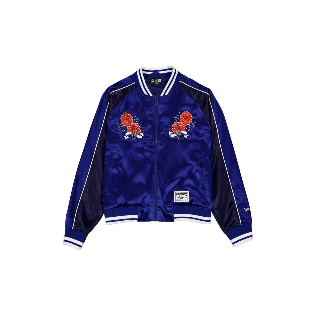 Toronto Blue Jays Women's Floral Satin Varsity Jacket