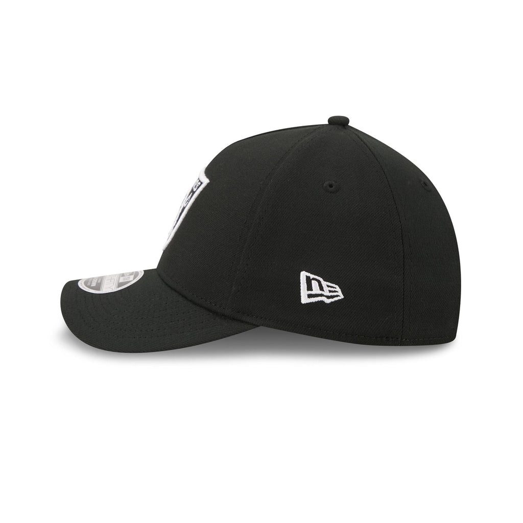 Las Vegas Raiders Poly Black & White 39THIRTY M-Crown A-Frame Stretch Fit Hat