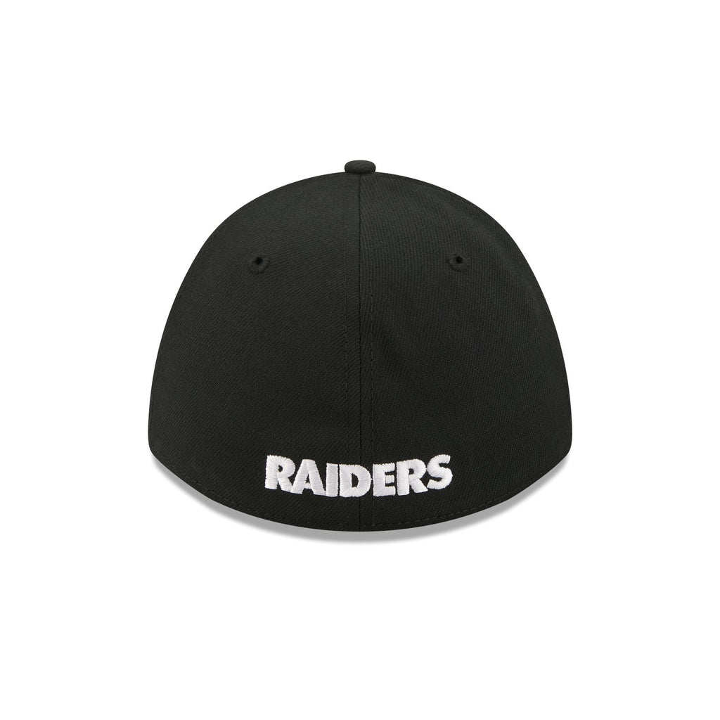 Las Vegas Raiders Poly Black & White 39THIRTY M-Crown A-Frame Stretch Fit Hat