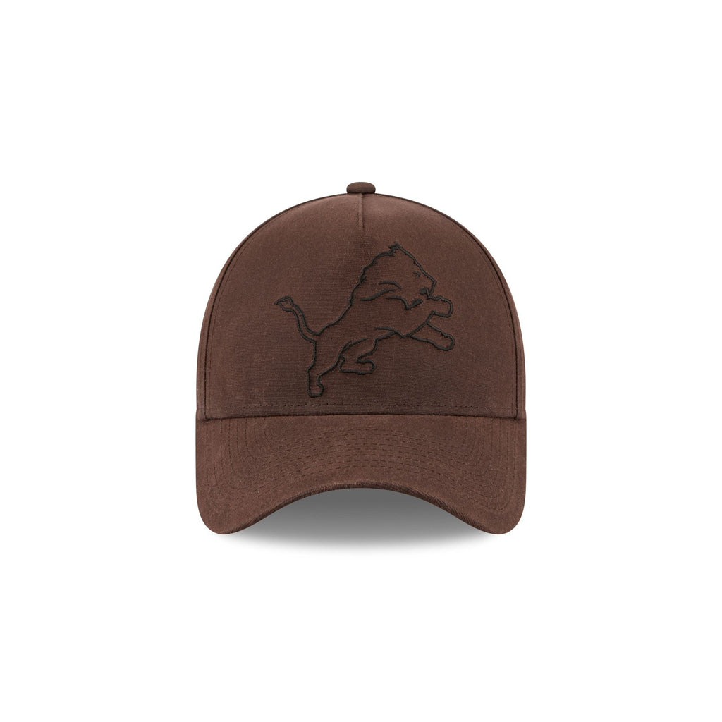 Detroit Lions Waxed Canvas Brown 59FORTY A-Frame Fitted Hat