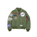 Alpha Industries x Los Angeles Dodgers Sage Green MA-1 Flight Jacket