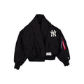 Alpha Industries x New York Yankees Women's Black Shawl Collar Flight Jacket
