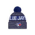 Toronto Blue Jays Tri Color Pom Knit Hat